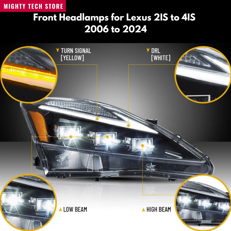 2IS to 4IS - 2024 Facelift LED Headlight Assembly For LEXUS IS250 IS350 2006-2012 LED