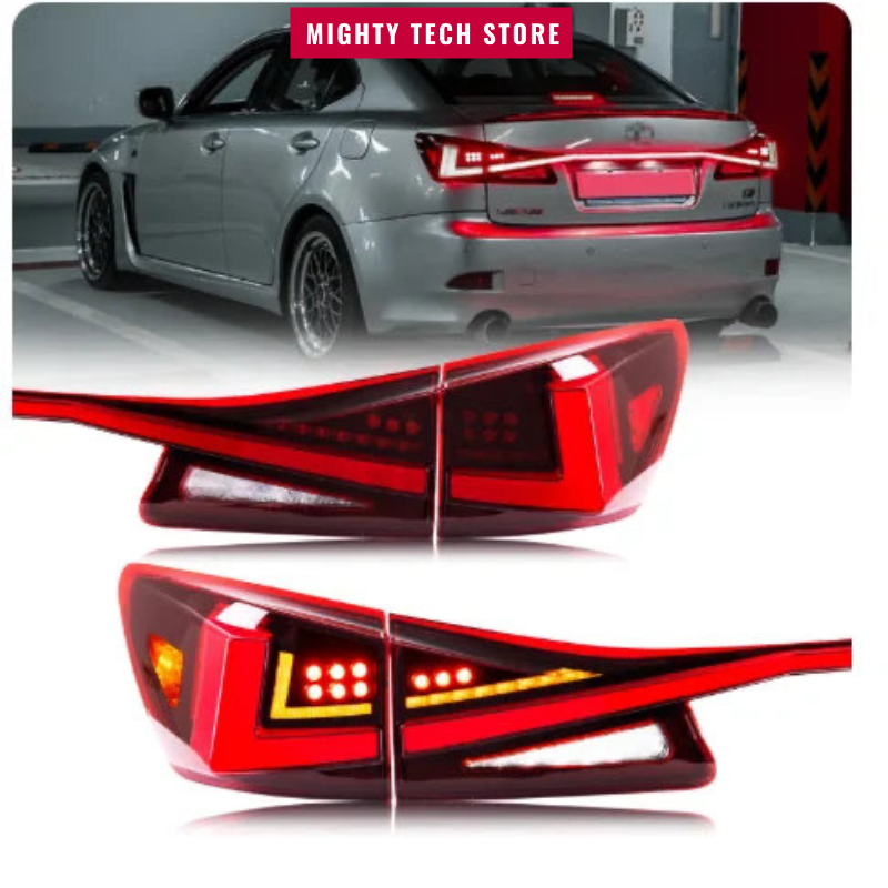 4IS LED Rear Tail Lights for Lexus IS250 IS350 ISF 2006-2012 W/ Start-up Animation Sequential Turn Signal