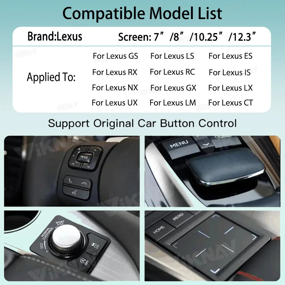 Android Auto Wireless Apple Carplay Linux System For Lexus IS / ISF 2006 -2012 OEM Screen LVDS Decoder Interface Box Multimedia - DriveConnect ULTRA - Viknav