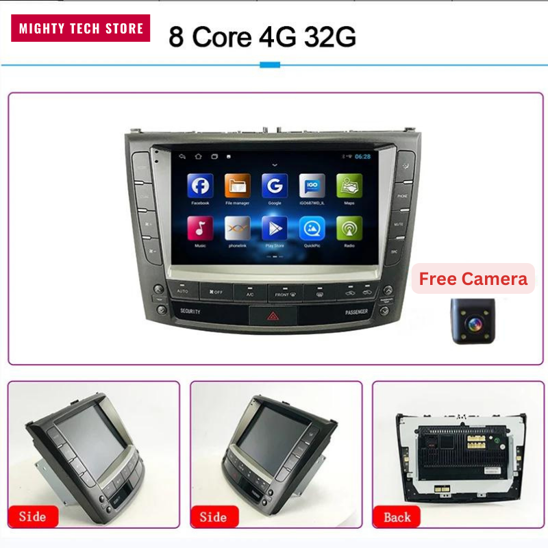 9" Android Intelligent System Apple Carplay / Android Auto Car Video Player Central Multimedia Stereo Screen For LEXUS IS250 IS350 With Free Camera