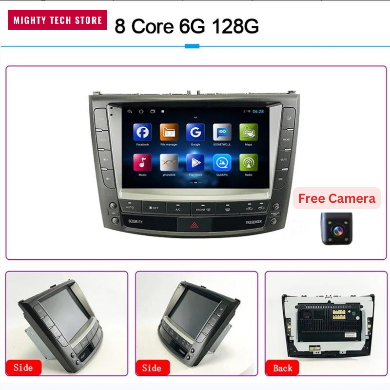 9" Android Intelligent System Apple Carplay / Android Auto Car Video Player Central Multimedia Stereo Screen For LEXUS IS250 IS350 With Free Camera