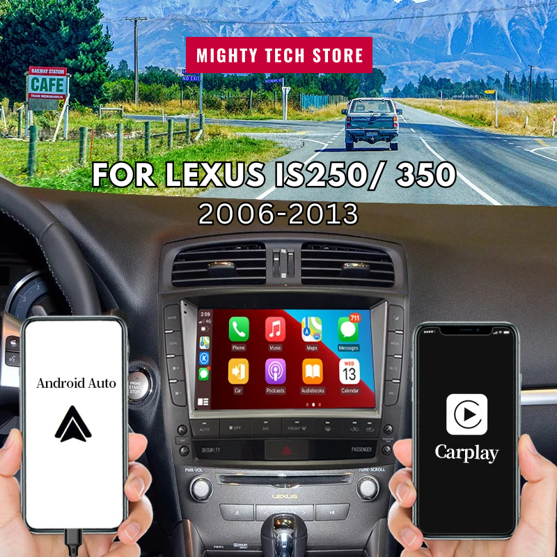9" Android Intelligent System Apple Carplay / Android Auto Car Video Player Central Multimedia Stereo Screen For LEXUS IS250 IS350 With Free Camera