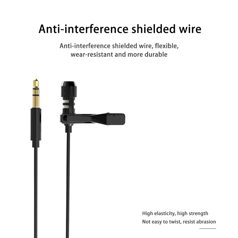 Universal portable 3.5M Hands-free Microphone 145cm For Car Radio Multimedia Player Phone Lavalier Mic - DriveConnect ULTRA