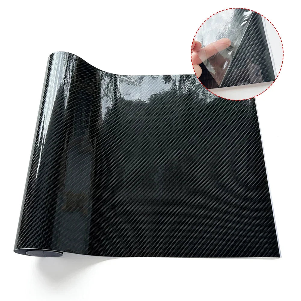 High Gloss 6D Carbon Fiber Vinyl Stickers Roll - Car