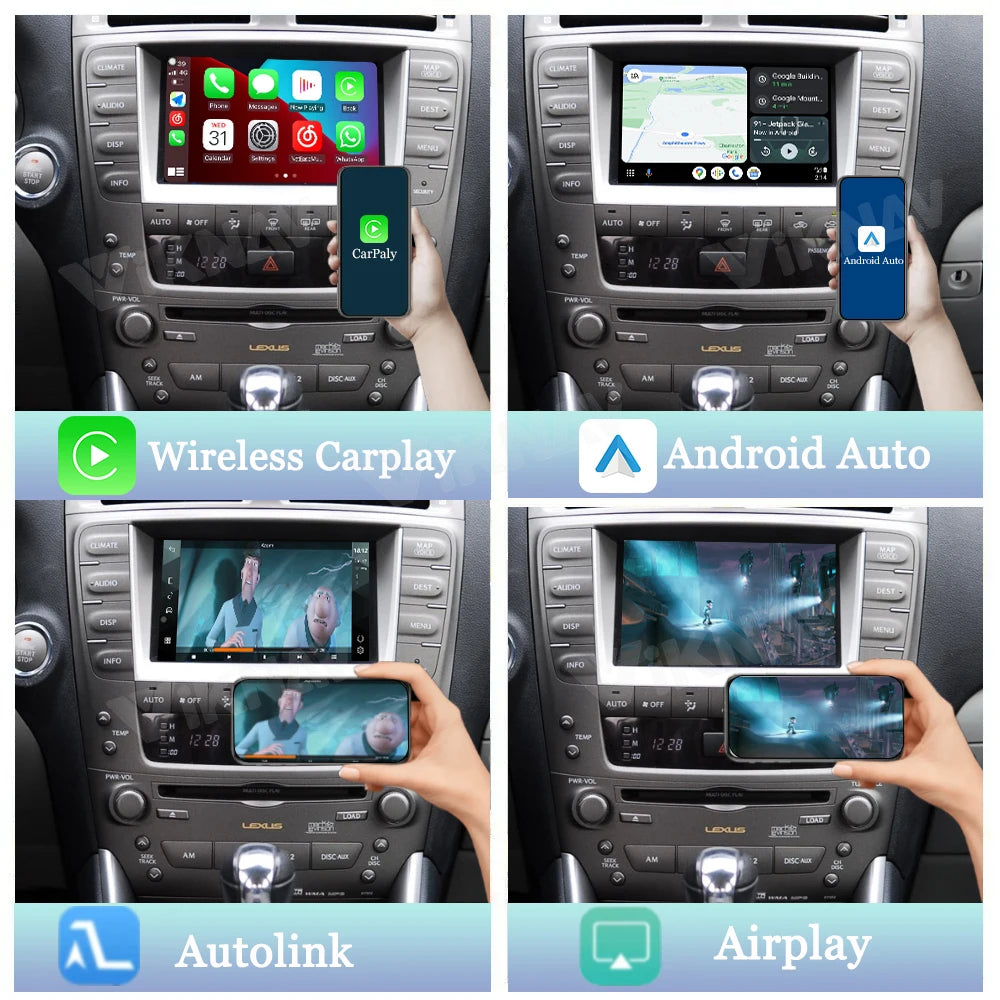Android Auto Wireless Apple Carplay Linux System For Lexus IS/ISF 2006 -2012 OEM Screen LVDS Decoder Interface Box Multimedia - DriveConnect ULTRA