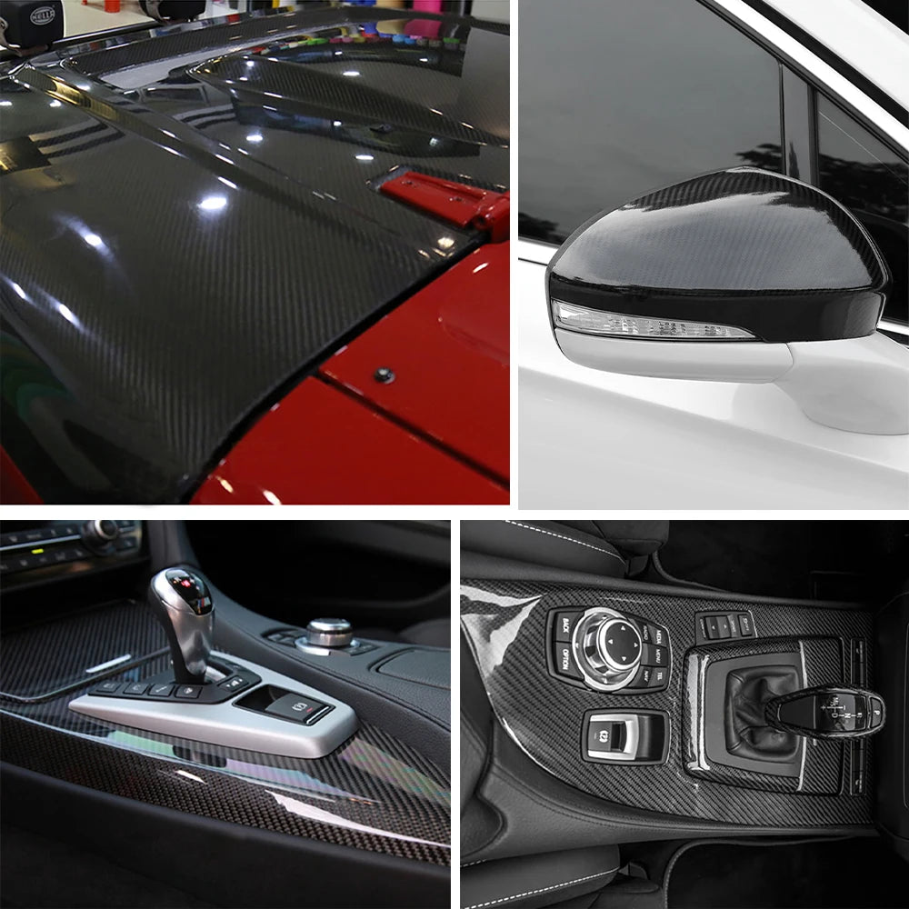 High Gloss 6D Carbon Fiber Vinyl Stickers Roll - Car