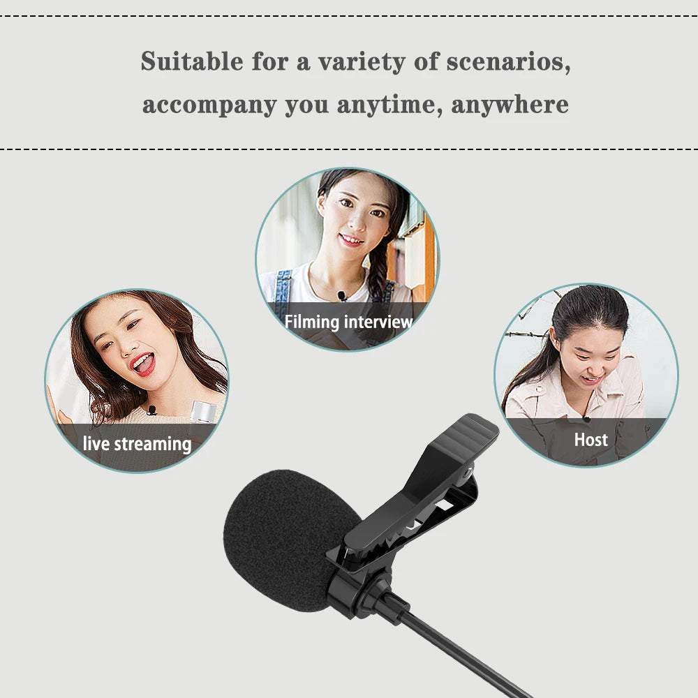Universal portable 3.5M Hands-free Microphone 145cm For Car Radio Multimedia Player Phone Lavalier Mic - DriveConnect ULTRA