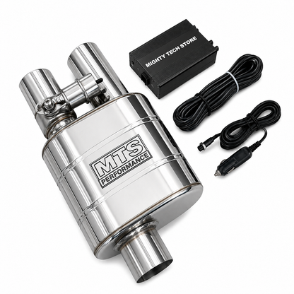 MTS Performance Valved Muffler Exhaust Kit Vacuum Valve Cutout With Remote Control - Universal Vehicle Fitment | FREE SHIPPING