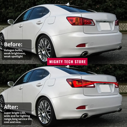 4IS LED Rear Tail Lights for Lexus IS250 IS350 ISF 2006-2012 W/ Start-up Animation Sequential Turn Signal
