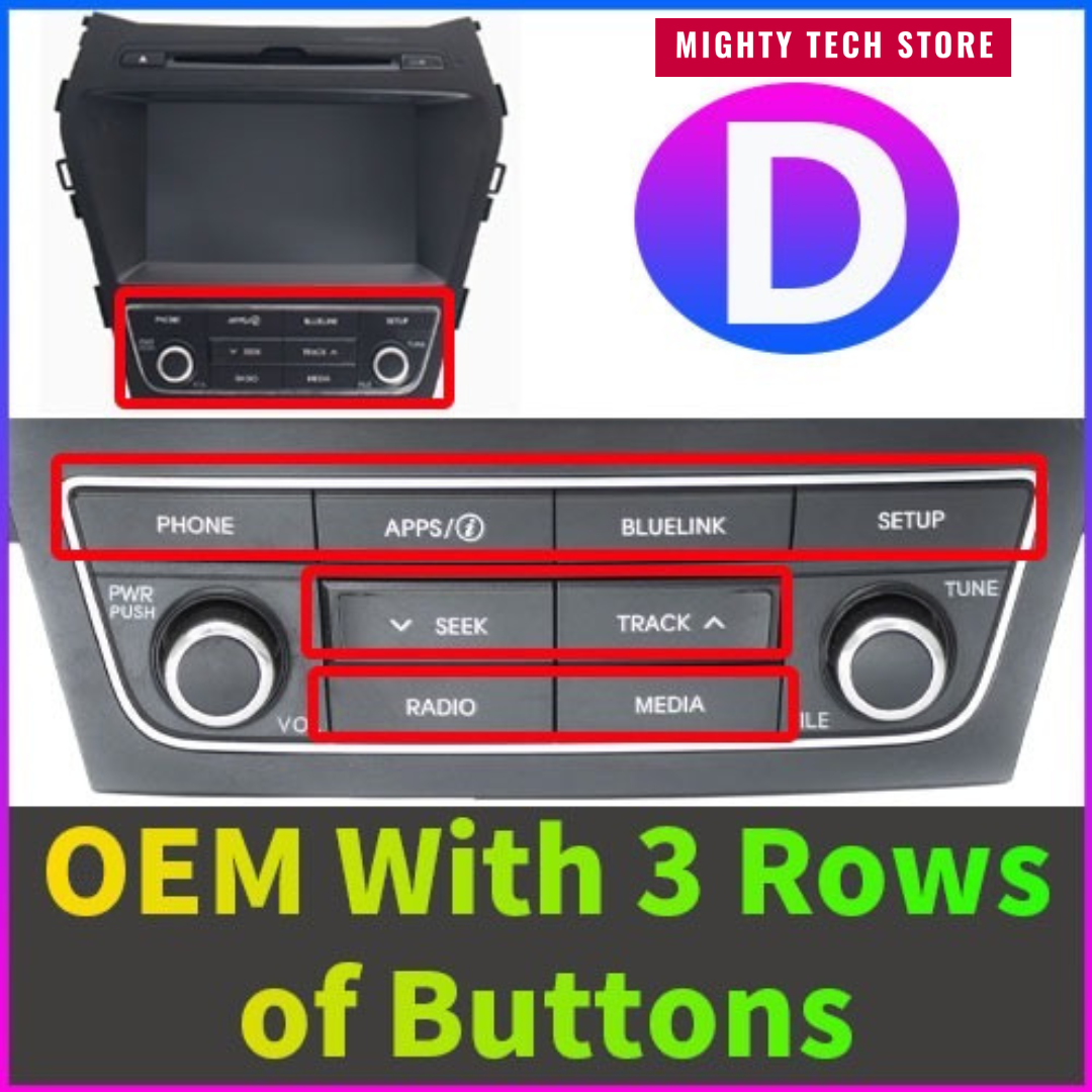 8” Intelligent CarPlay Android 13 OS For Hyundai Santa Fe 2013-2018 Supports 360° Camera