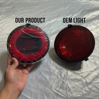 4PCS LED Halo Tail Lights for Chevy Corvette C6 (2005–2013) | Sequential Turn Signal DRL + Hyper Flash Bypass Harness Included | Fits Base, Z06, ZR1 & Grand Sport