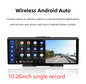 10.26 inches Wireless Carplay Screen & Android Auto, 1080P Camera Options, HD IPS Display, Adjustable, Detachable, Bluetooth, MirrorCast, Car Stereo, Radio, FM Transmitter