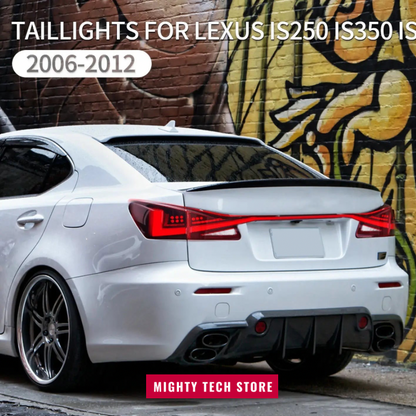 4IS LED Rear Tail Lights for Lexus IS250 IS350 ISF 2006-2012 W/ Start-up Animation Sequential Turn Signal