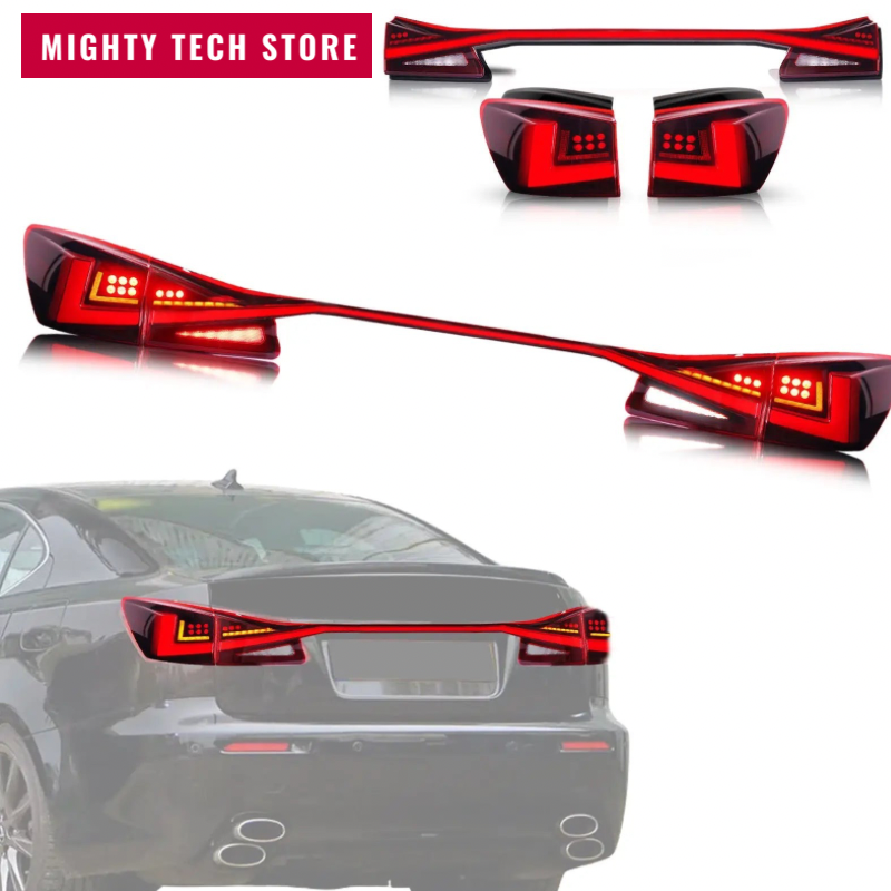 4IS LED Rear Tail Lights for Lexus IS250 IS350 ISF 2006-2012 W/ Start-up Animation Sequential Turn Signal