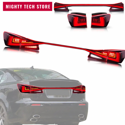4IS LED Rear Tail Lights for Lexus IS250 IS350 ISF 2006-2012 W/ Start-up Animation Sequential Turn Signal