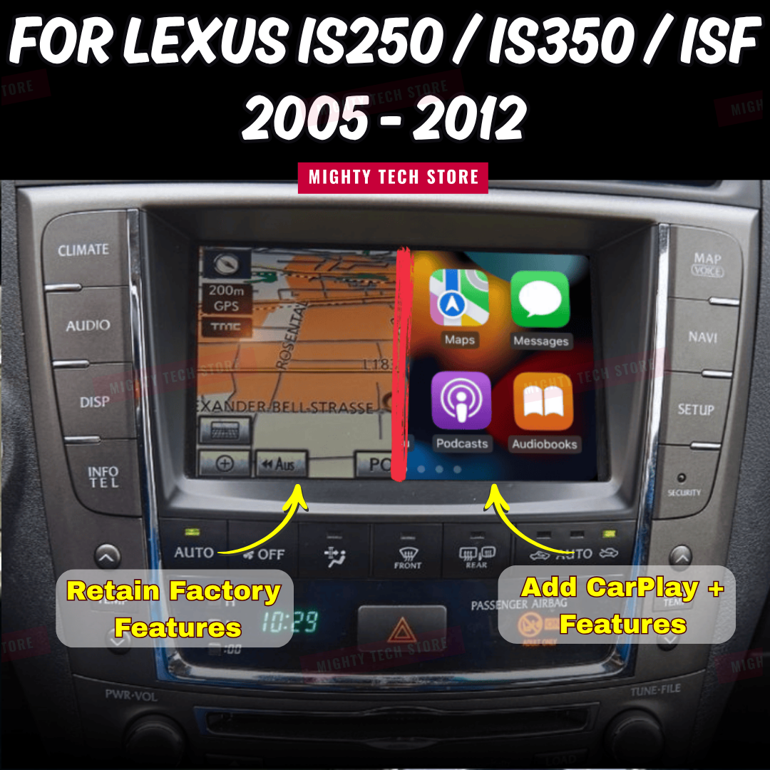 Apple CarPlay For Lexus IS/ISF, Lexus GS, Lexus LS, Lexus GX Linux System OEM Screen LVDS Decoder Interface Box Multimedia Android Auto Wireless - DriveConnect ULTRA