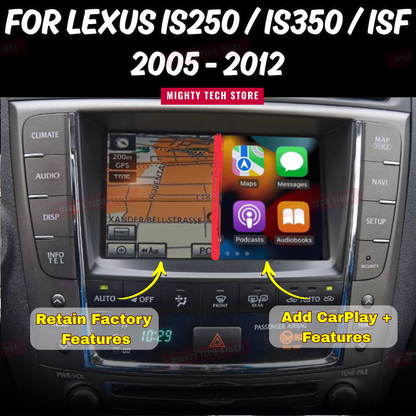 Apple CarPlay For Lexus IS/ISF, Lexus GS, Lexus LS, Lexus GX Linux System OEM Screen LVDS Decoder Interface Box Multimedia Android Auto Wireless - DriveConnect ULTRA