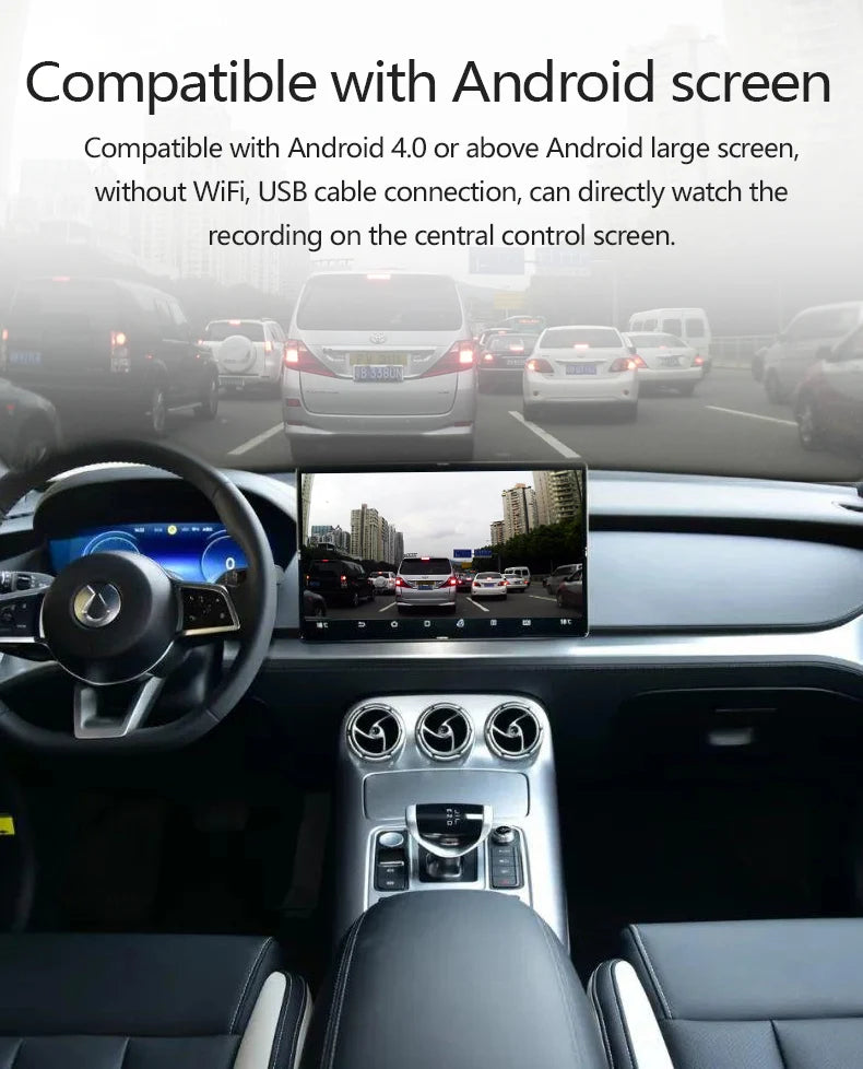 Car DVR Dash Cam Full HD 1080P Dash Cam For Aftermarket Android Auto Player ADAS LDWS Navigation Unit Auto Audio Voice Alarm Video Recording