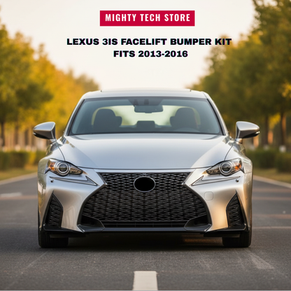 Lexus 3IS to 4IS Front Bumper Kit Upgrade Facelift to 2024 - for 2013-2016 Lexus IS250 IS300 IS350 + Emblem