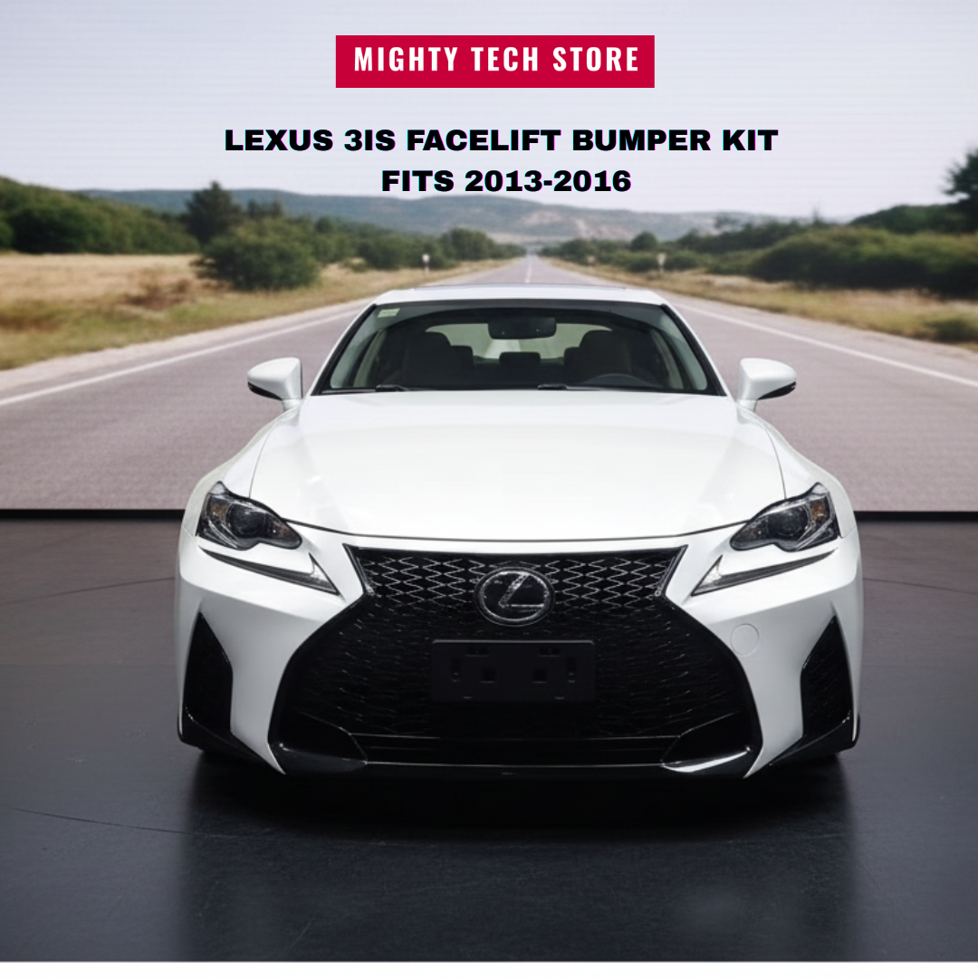 Lexus 3IS to 4IS Front Bumper Kit Upgrade Facelift to 2024 - for 2013-2016 Lexus IS250 IS300 IS350 + Emblem