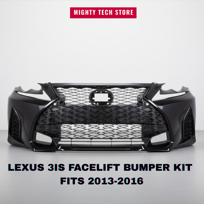 Lexus 3IS to 4IS Front Bumper Kit Upgrade Facelift to 2024 - for 2013-2016 Lexus IS250 IS300 IS350 + Emblem