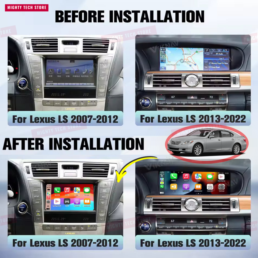 Apple CarPlay For Lexus IS/ISF, Lexus GS, Lexus LS, Lexus GX Linux System OEM Screen LVDS Decoder Interface Box Multimedia Android Auto Wireless - DriveConnect ULTRA