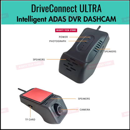 1080P HD Android Dash Cam | WiFi Car DVR with ADAS, Night Vision & Parking Monitor, APP Control | DriveConnect ULTRA