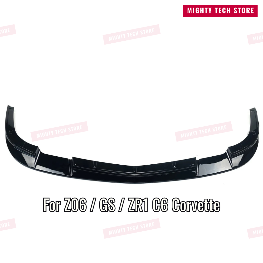 Z06/ZR1 Style Front Splitter Lip for 2006-2013 Chevrolet Corvette C6 – Gloss Black 3-Piece Easy Install Kit | Free Shipping
