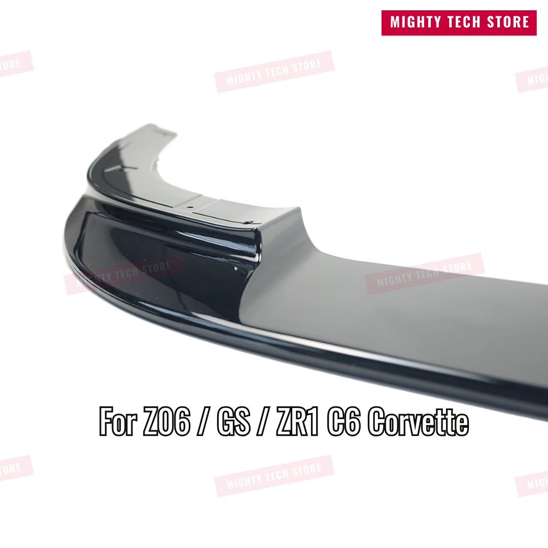 Z06/ZR1 Style Front Splitter Lip for 2006-2013 Chevrolet Corvette C6 – Gloss Black 3-Piece Easy Install Kit | Free Shipping
