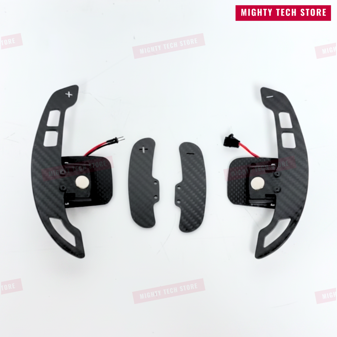 F1 Magnetic Carbon Fiber Paddle Shifter Extensions for Chevrolet Corvette C6 2005-2013 | Plug & Play Installation, Long + Free Short Paddle Set – DriveConnect ULTRA