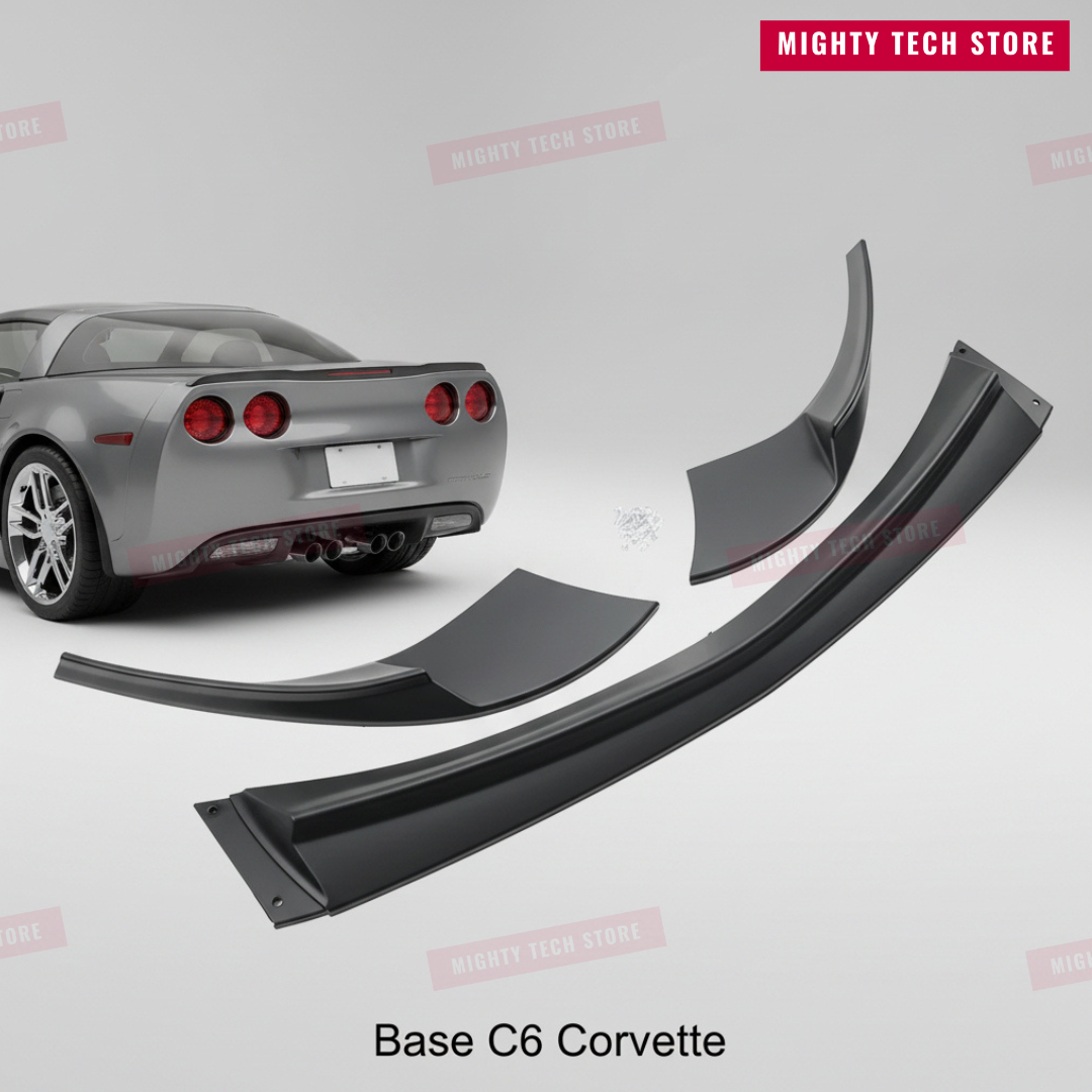 Z06/ZR1 Style Front Splitter Lip for 2006-2013 Chevrolet Corvette C6 – Gloss Black 3-Piece Easy Install Kit | Free Shipping