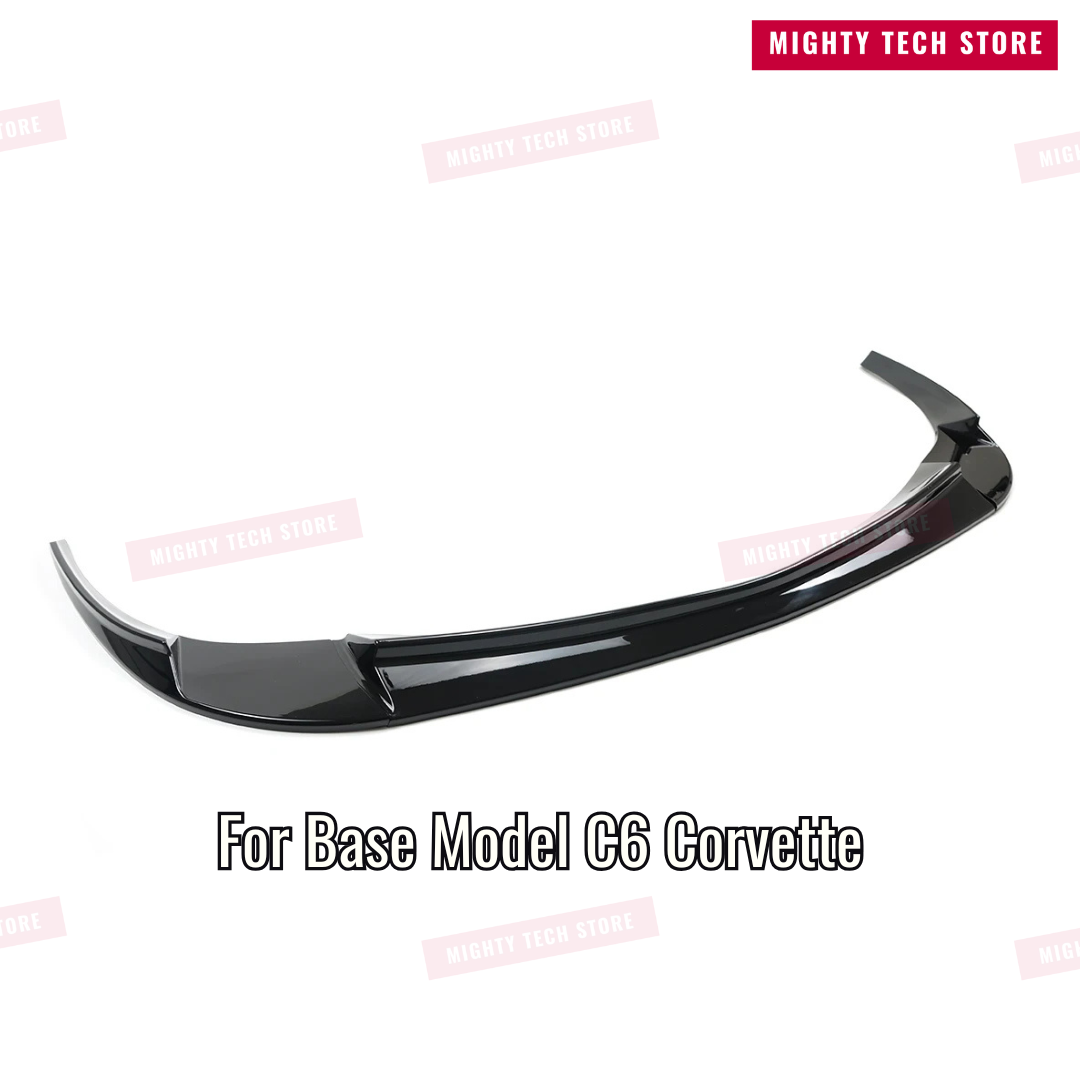 Z06/ZR1 Style Front Splitter Lip for 2006-2013 Chevrolet Corvette C6 – Gloss Black 3-Piece Easy Install Kit | Free Shipping