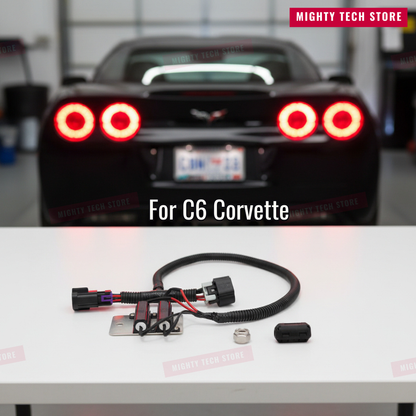 C6 Corvette LED Taillight Anti Hyper Flash Harness | OEM-Style Plug & Play Resistor Kit - Installation instructions provided