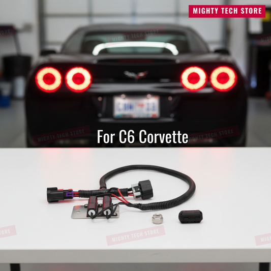 C6 Corvette LED Taillight Anti Hyper Flash Harness | OEM-Style Plug & Play Resistor Kit - Installation instructions provided