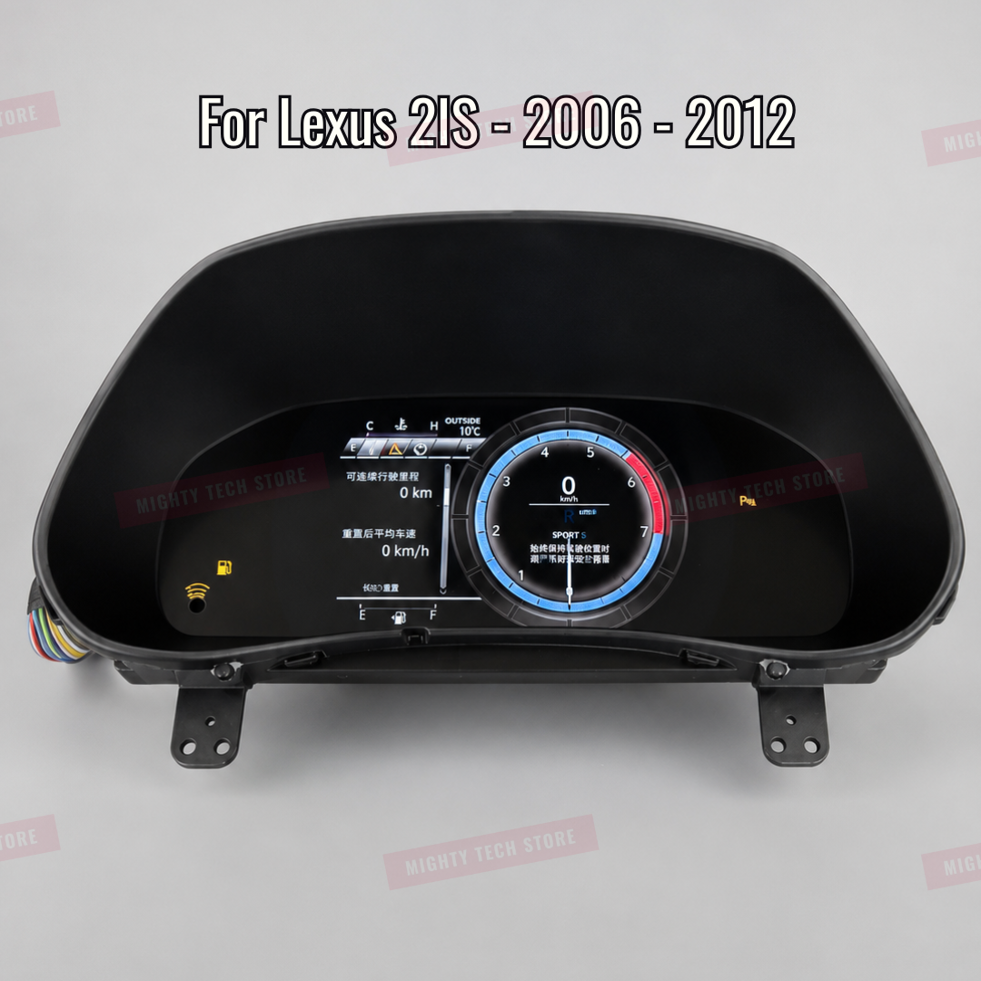 12.3" Digital Cluster for Lexus IS250 IS350 ISF 2006-2012 | Linux LCD Customizable Dashboard Speedometer Display Upgrade