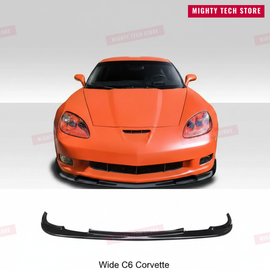 Z06/ZR1 Style Front Splitter Lip for 2006-2013 Chevrolet Corvette C6 – Gloss Black 3-Piece Easy Install Kit | Free Shipping