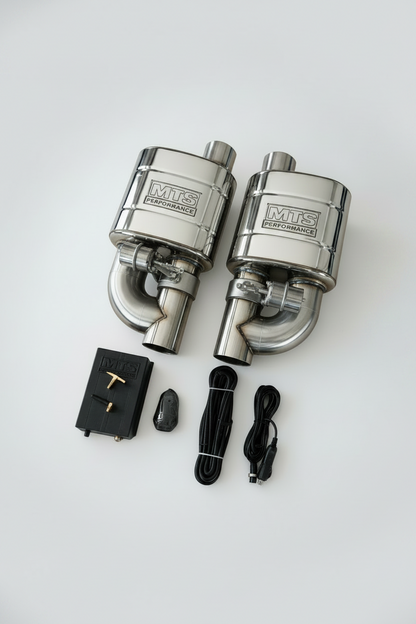 MTS Performance Valved Muffler Exhaust Kit Vacuum Valve Cutout With Remote Control - Universal Vehicle Fitment | FREE SHIPPING
