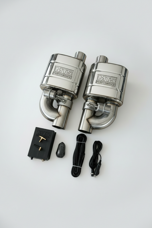 MTS Performance Valved Muffler Exhaust Kit Vacuum Valve Cutout With Remote Control - Universal Vehicle Fitment | FREE SHIPPING