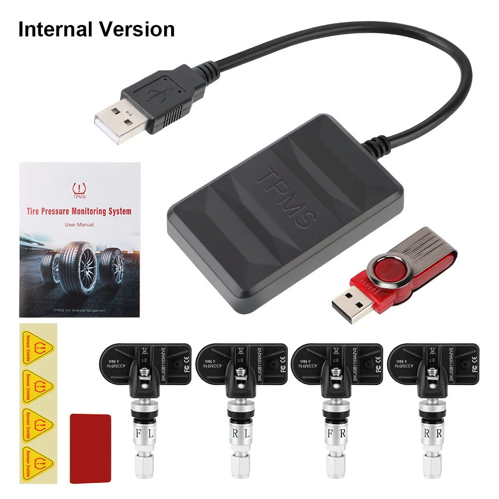 Commodore Tpms Receiver Module Wireless TPMS Receiver For Android Player Car Tire Pressure Monitoring ...