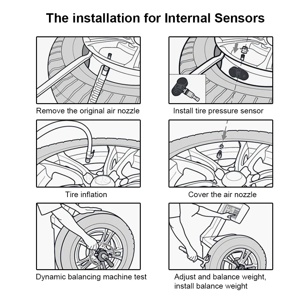 Wireless TPMS Receiver For Android Player Car Tire Pressure Monitoring System Auto Tyre Diagnose Kit Interior External Sensors