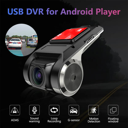 Car DVR Dash Cam Full HD 1080P Dash Cam For Aftermarket Android Auto Player ADAS LDWS Navigation Unit Auto Audio Voice Alarm Video Recording