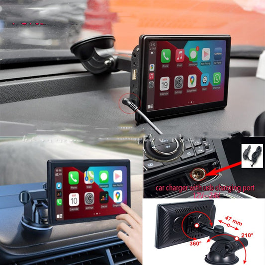 7 Inch Portable IPS Car Smart Screen Wireless Projection Screen Apple Carplay & Android AUTO