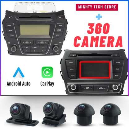 8” Intelligent CarPlay Android 13 OS For Hyundai Santa Fe 2013-2018 Supports 360° Camera