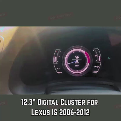 12.3" Digital Cluster for Lexus IS250 IS350 ISF 2006-2012 | Linux LCD Customizable Dashboard Speedometer Display Upgrade